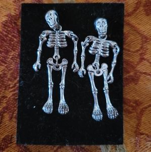 Silver Skeleton Earrings